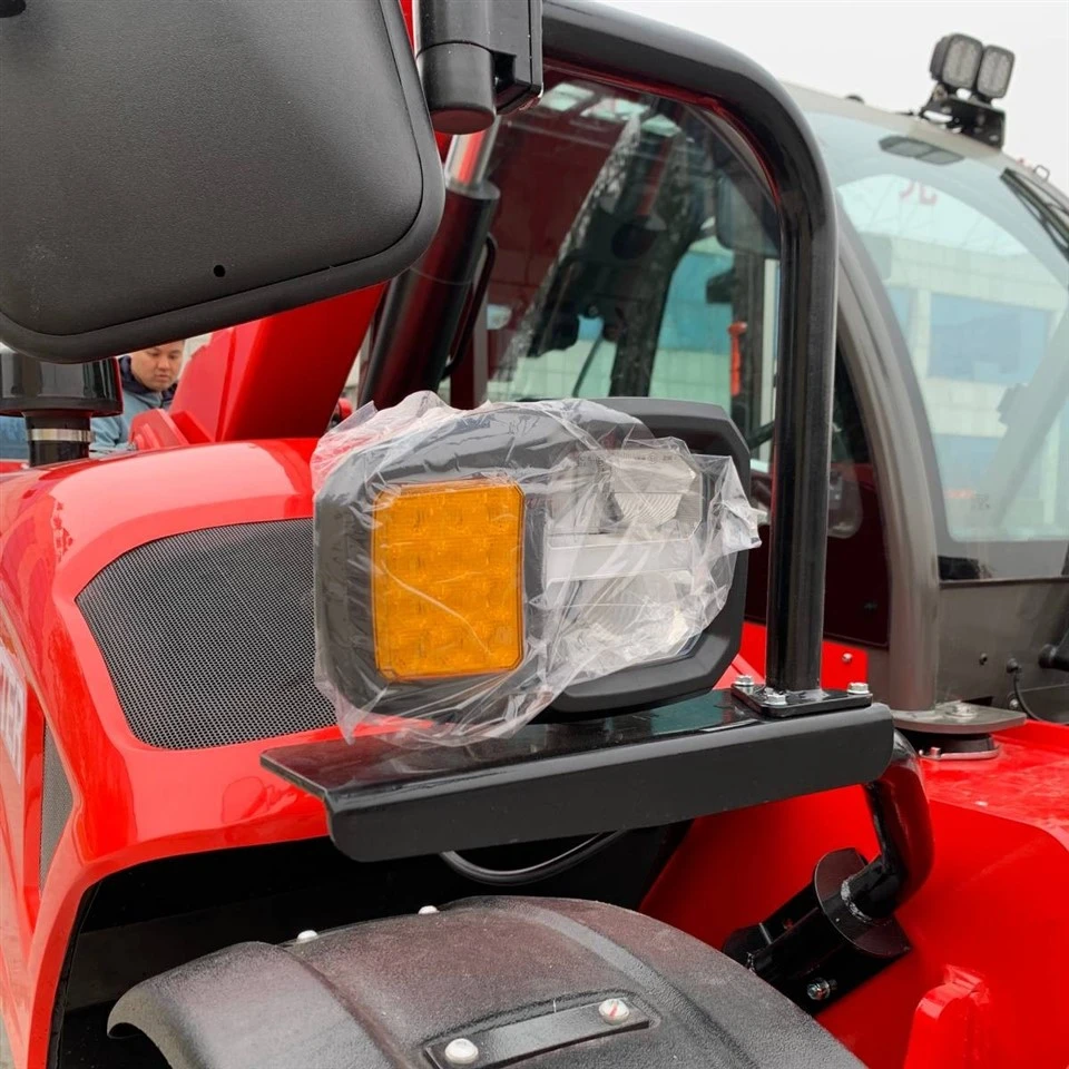 work light and cab detail on 4WD telescopic handler work light and cab detail on 4WD telescopic handler